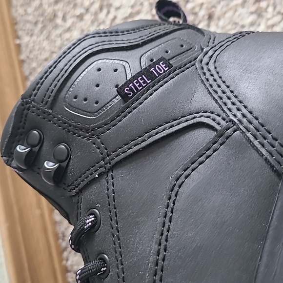 Brahma Black Boots with Purple Interior - Picture 6 of 7